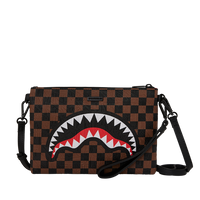SPRAYGROUND® POUCHETTE CHECK 2 EMBOSS CROSSOVER CLUTCH