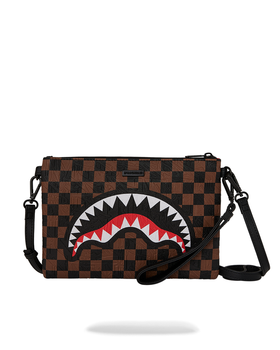 SPRAYGROUND® POUCHETTE CHECK 2 EMBOSS CROSSOVER CLUTCH