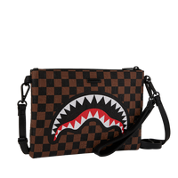 SPRAYGROUND® POUCHETTE CHECK 2 EMBOSS CROSSOVER CLUTCH