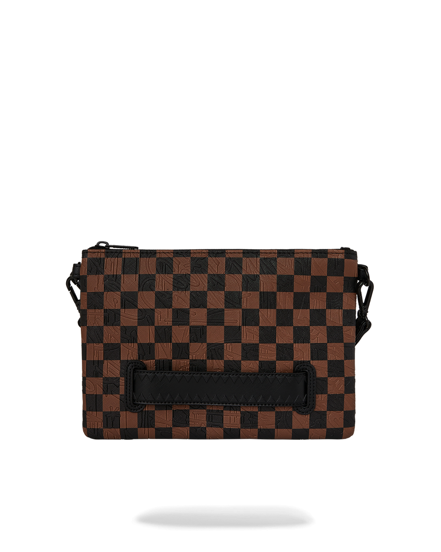 SPRAYGROUND® POUCHETTE CHECK 2 EMBOSS CROSSOVER CLUTCH