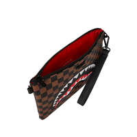 SPRAYGROUND® POUCHETTE CHECK 2 EMBOSS CROSSOVER CLUTCH