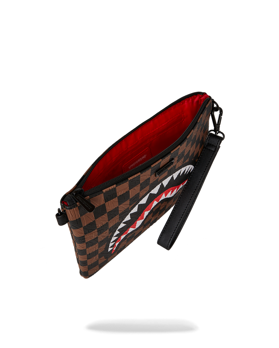 SPRAYGROUND® POUCHETTE CHECK 2 EMBOSS CROSSOVER CLUTCH