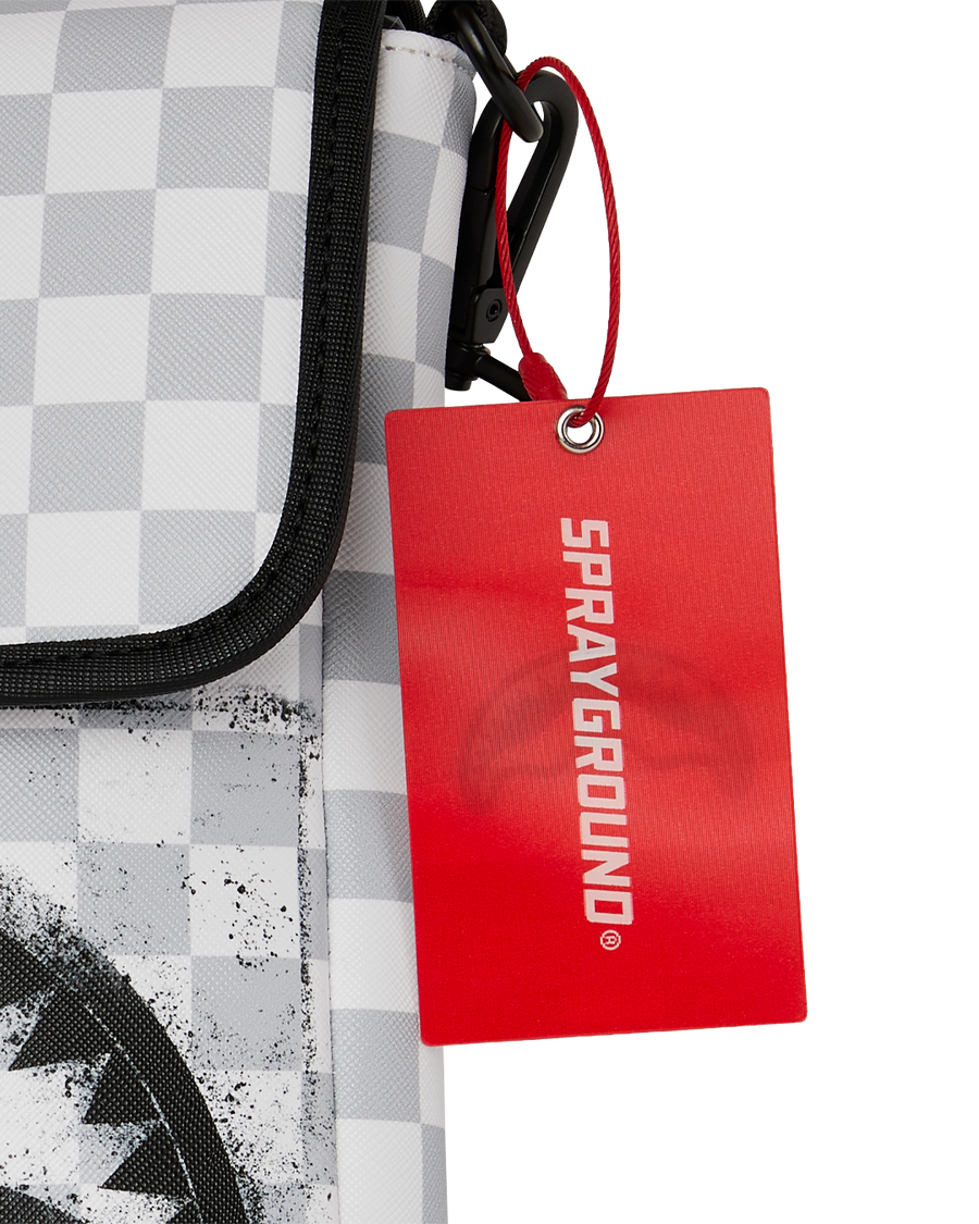 SPRAYGROUND® SLING BLACK STENCIL SHARK MESSENGER SLING