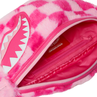 SPRAYGROUND® CROSSBODY PINK FUR CHECK SAVVY CROSSBODY