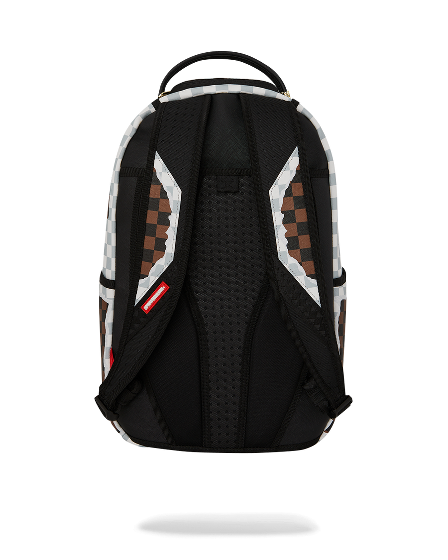 SPRAYGROUND® BACKPACK CREAM AND BROWN TEAR CHECK BACKPACK