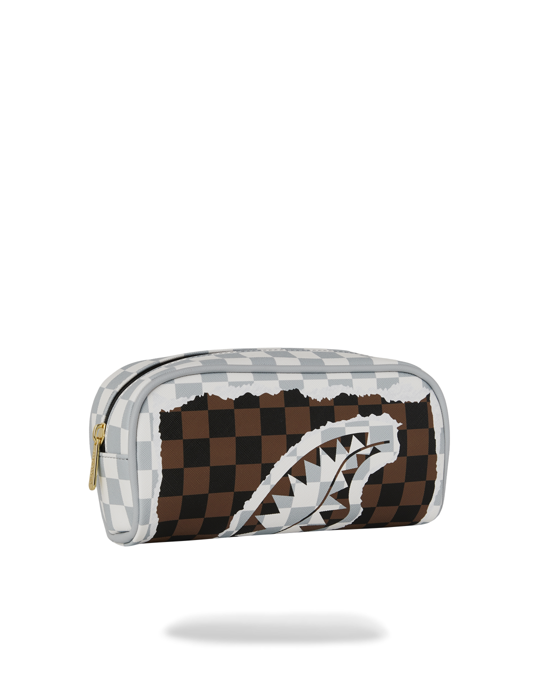 SPRAYGROUND® POUCH CREAM AND BROWN TEAR CHECK POUCH