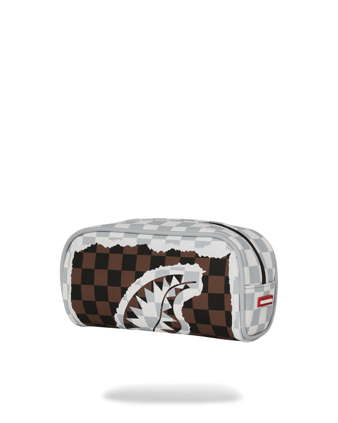 SPRAYGROUND® POUCH CREAM AND BROWN TEAR CHECK POUCH