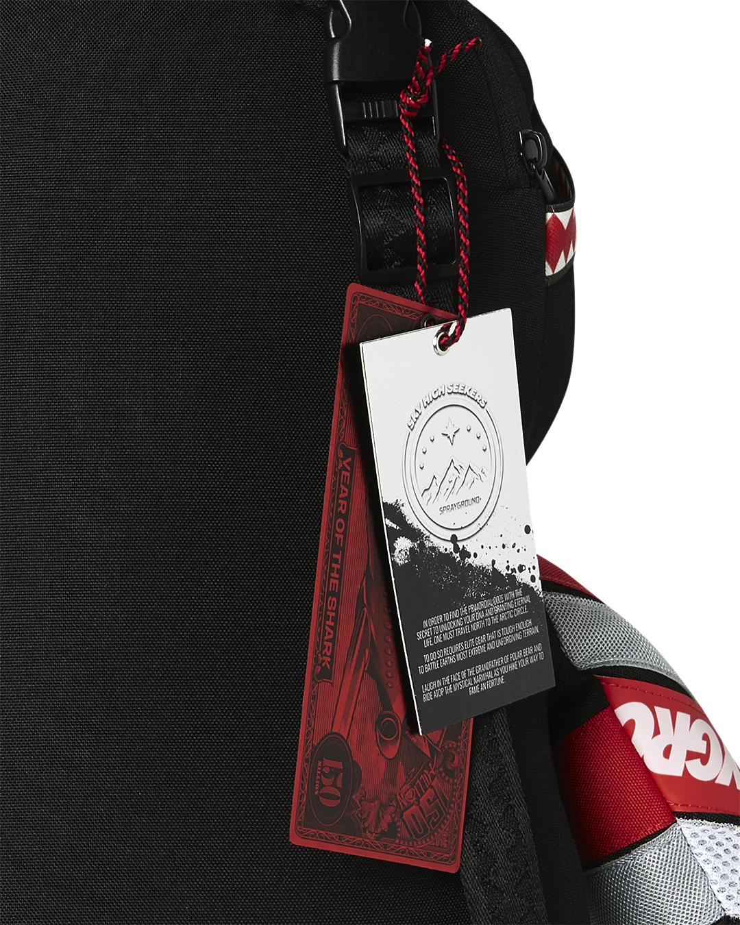 SPRAYGROUND® BACKPACK SHREDDED ARCTIC MONEYBEAR BACKPACK