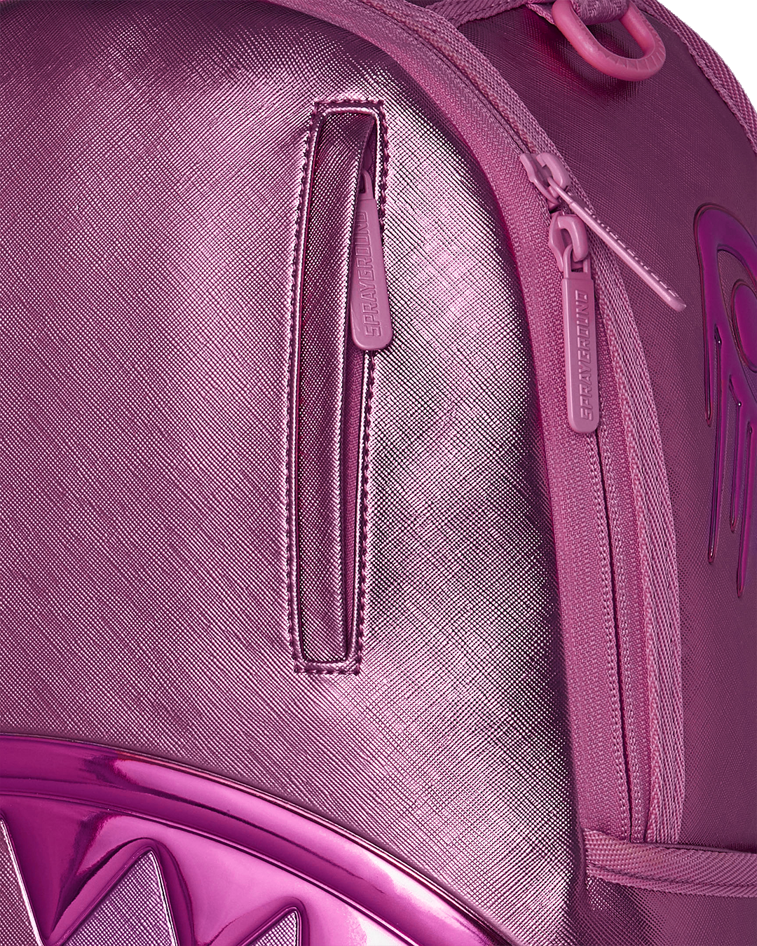 SPRAYGROUND® BACKPACK METALLIC PINK METALLIC DRIP BACKPACK