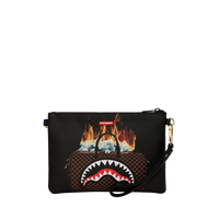 SPRAYGROUND® POUCHETTE BAG OF MONEY ON FIRE CROSSOVER CLUTCH