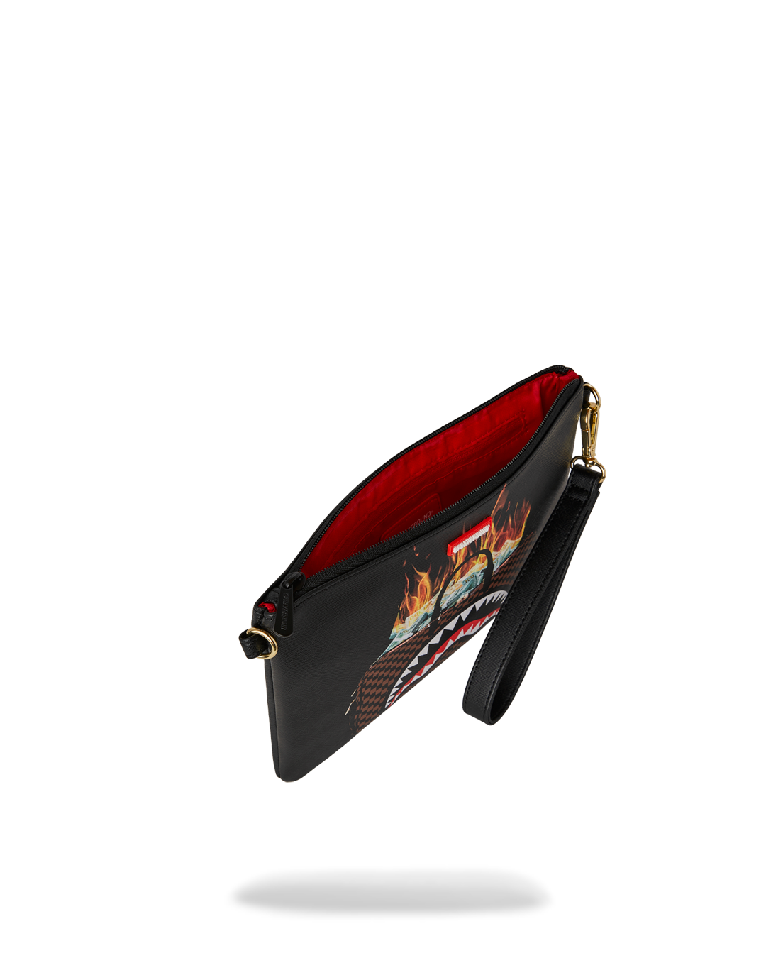 SPRAYGROUND® POUCHETTE BAG OF MONEY ON FIRE CROSSOVER CLUTCH