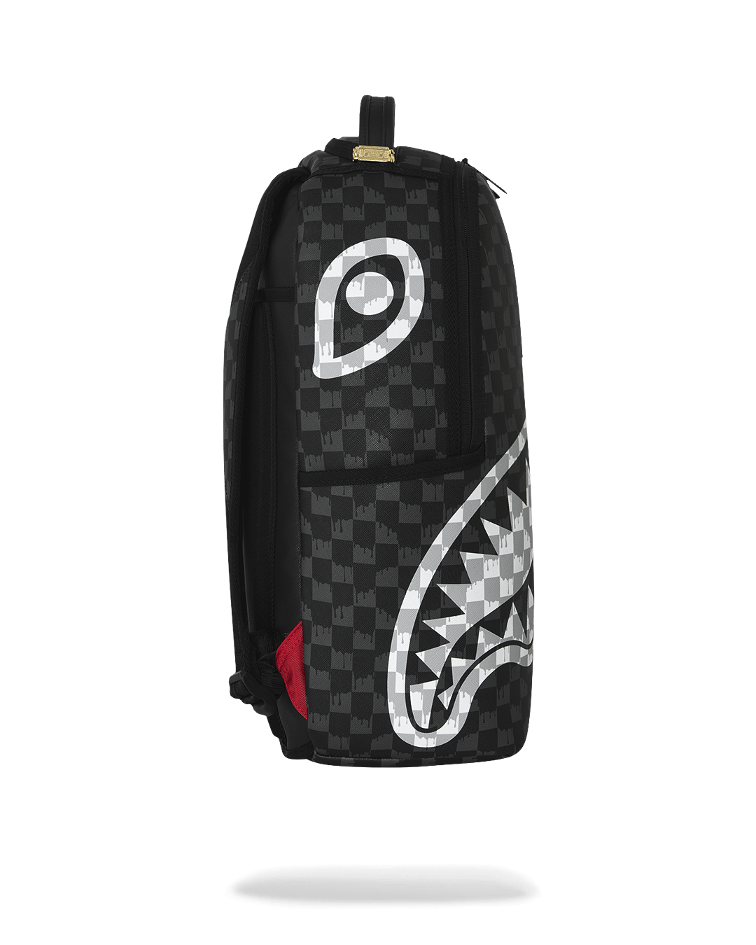 Black And White Drip Check Shark Sprayground Backpack