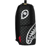 SPRAYGROUND® BACKPACK BLACK AND WHITE DRIP CHECK SHARK BACKPACK