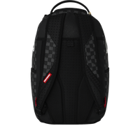 SPRAYGROUND® BACKPACK BLACK AND WHITE DRIP CHECK SHARK BACKPACK
