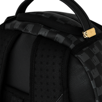 SPRAYGROUND® BACKPACK BLACK AND WHITE DRIP CHECK SHARK BACKPACK