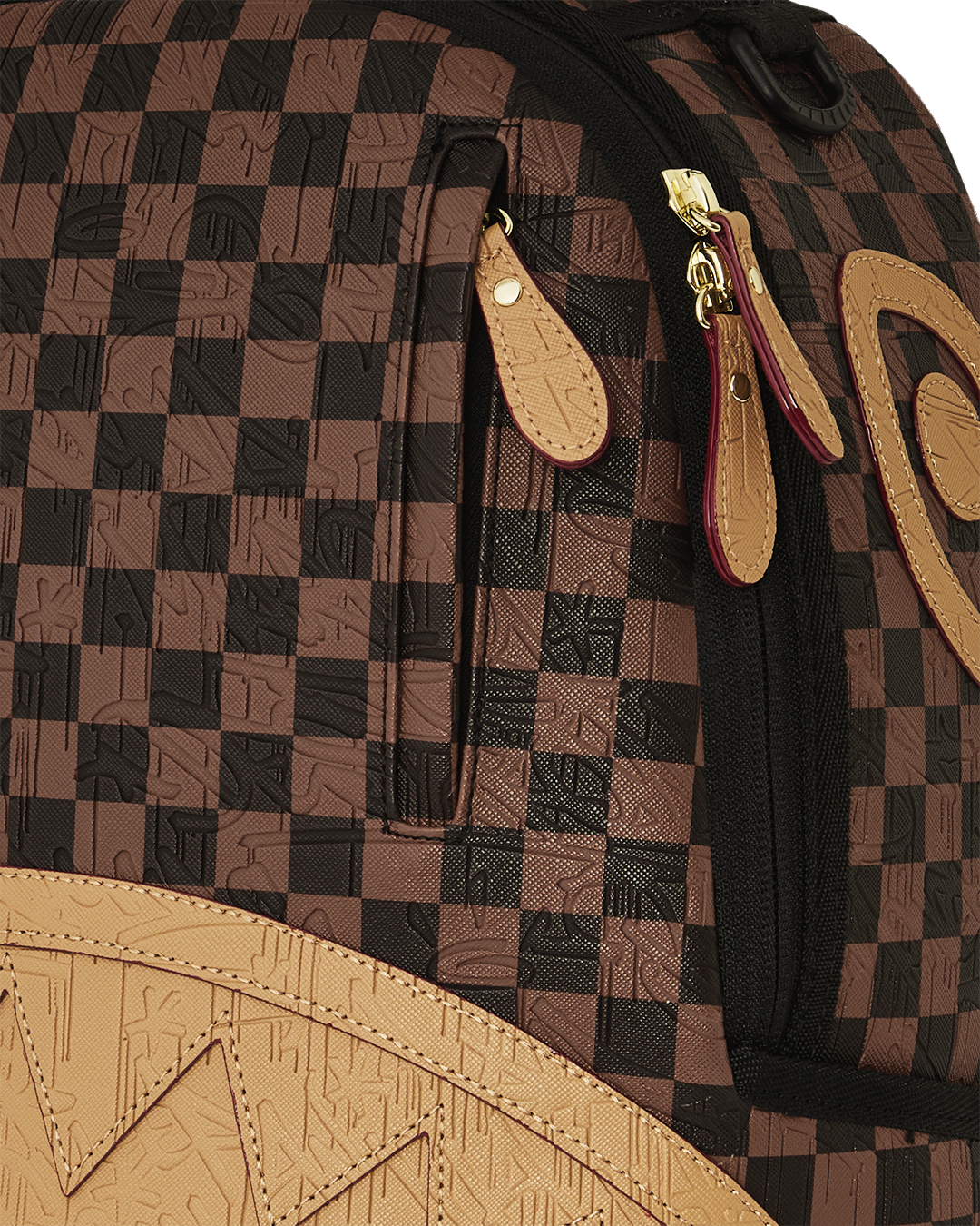 SPRAYGROUND® BACKPACK EMBOSSED CHECK BROWN BACKPACK