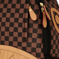 SPRAYGROUND® BACKPACK EMBOSSED CHECK BROWN BACKPACK