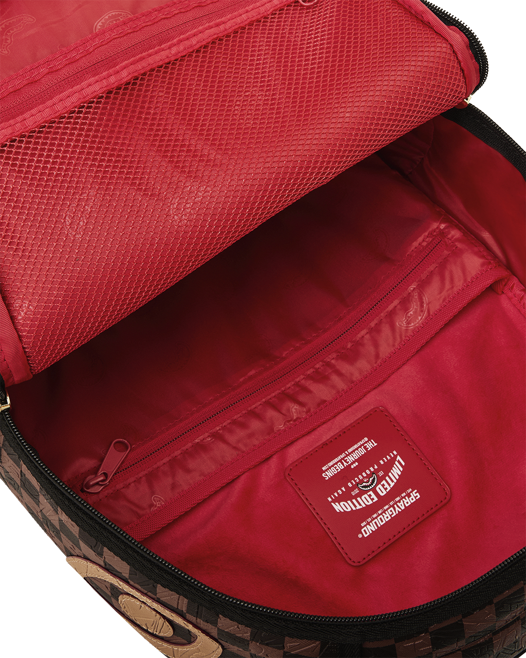 SPRAYGROUND® BACKPACK EMBOSSED CHECK BROWN BACKPACK