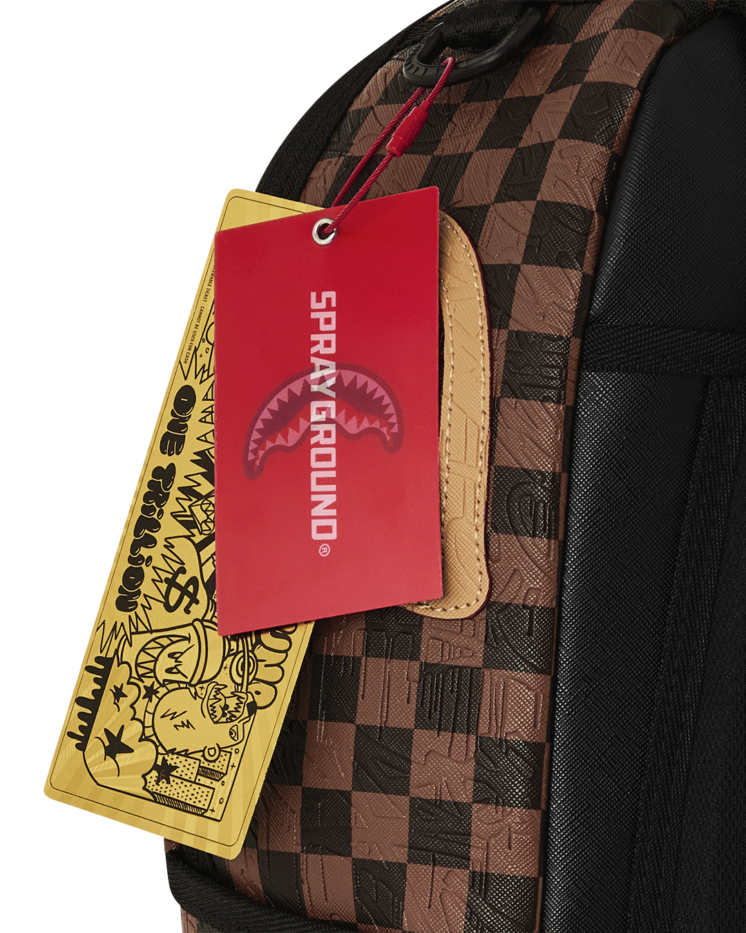 SPRAYGROUND® BACKPACK EMBOSSED CHECK BROWN BACKPACK