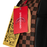 SPRAYGROUND® BACKPACK EMBOSSED CHECK BROWN BACKPACK