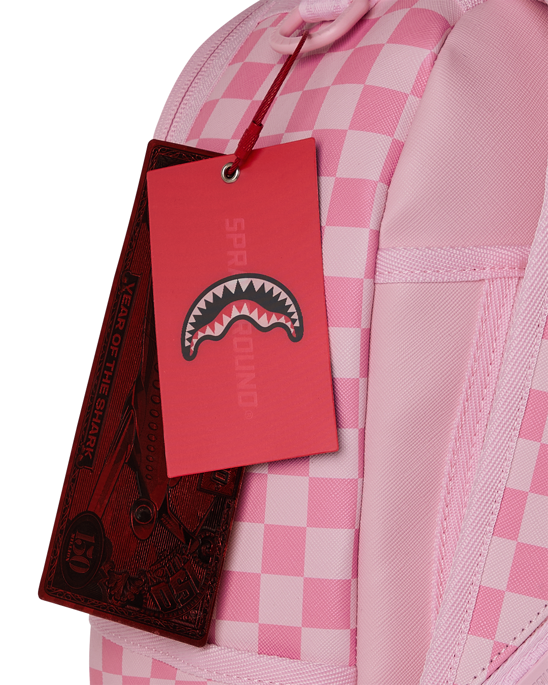 SPRAYGROUND® BACKPACK PINK SHARKS IN PARIS PATCH BACKPACK