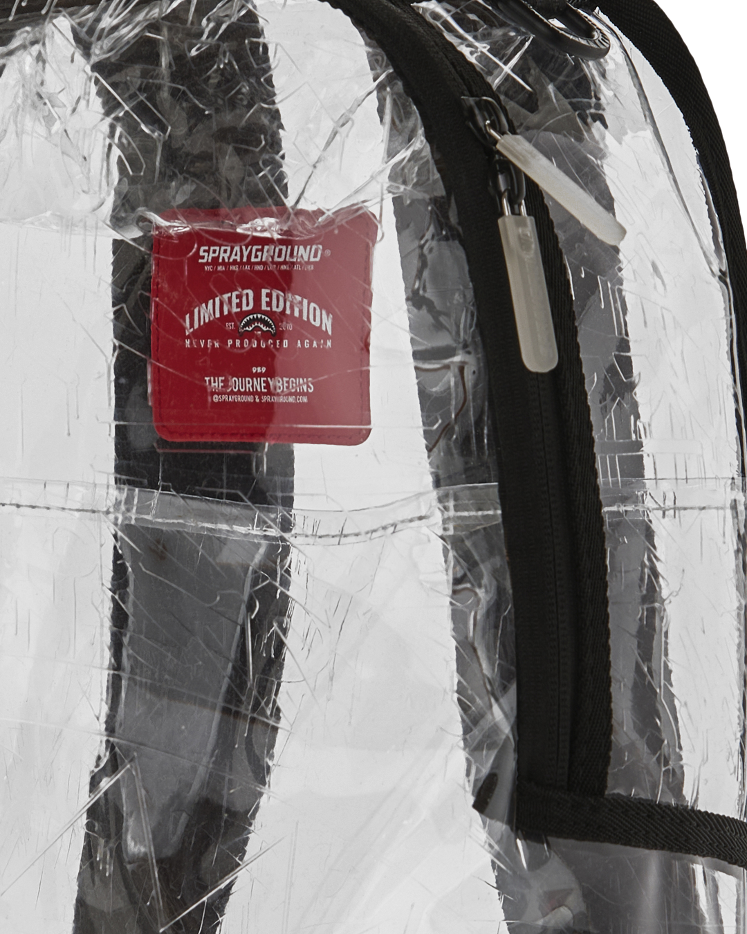 SPRAYGROUND® BACKPACK EMBOSSED GRAFF FULLY CLEAR BACKPACK