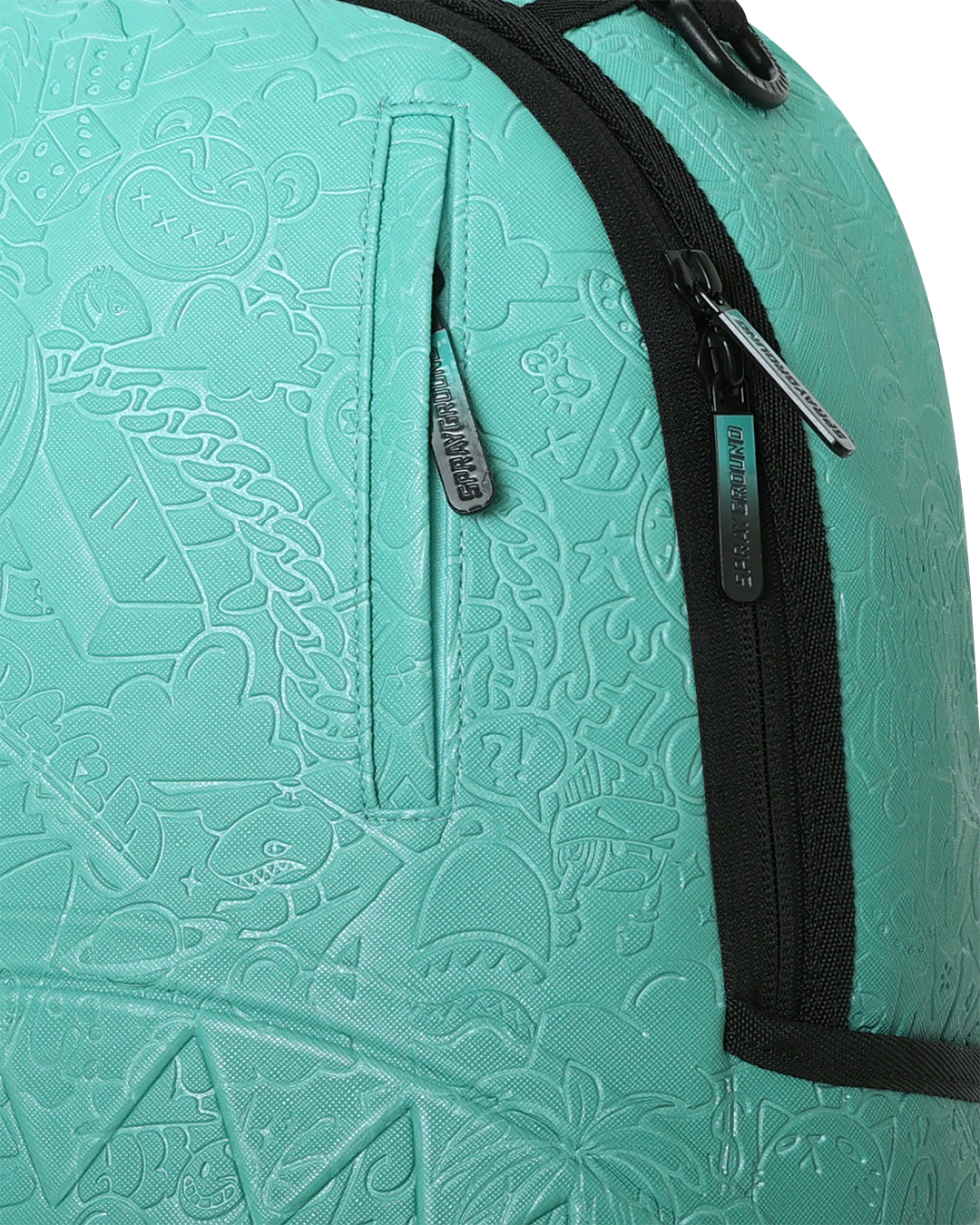 SPRAYGROUND® BACKPACK TURQUOISE DOODLE EMBOSS BACKPACK
