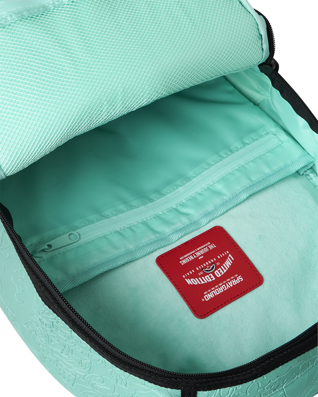 SPRAYGROUND® BACKPACK TURQUOISE DOODLE EMBOSS BACKPACK