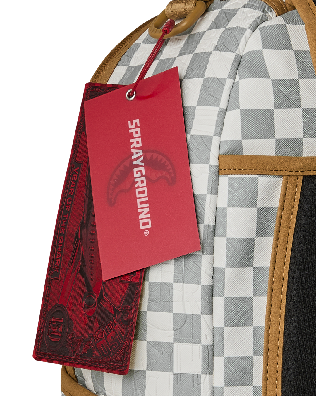 SPRAYGROUND® BACKPACK GRAFF EMBOSSED CREAM CHECK BACKPACK