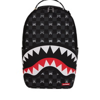 SPRAYGROUND® BACKPACK GRAY PEEKING CHARACTER CHECK BACKPACK