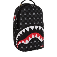 SPRAYGROUND® BACKPACK GRAY PEEKING CHARACTER CHECK BACKPACK