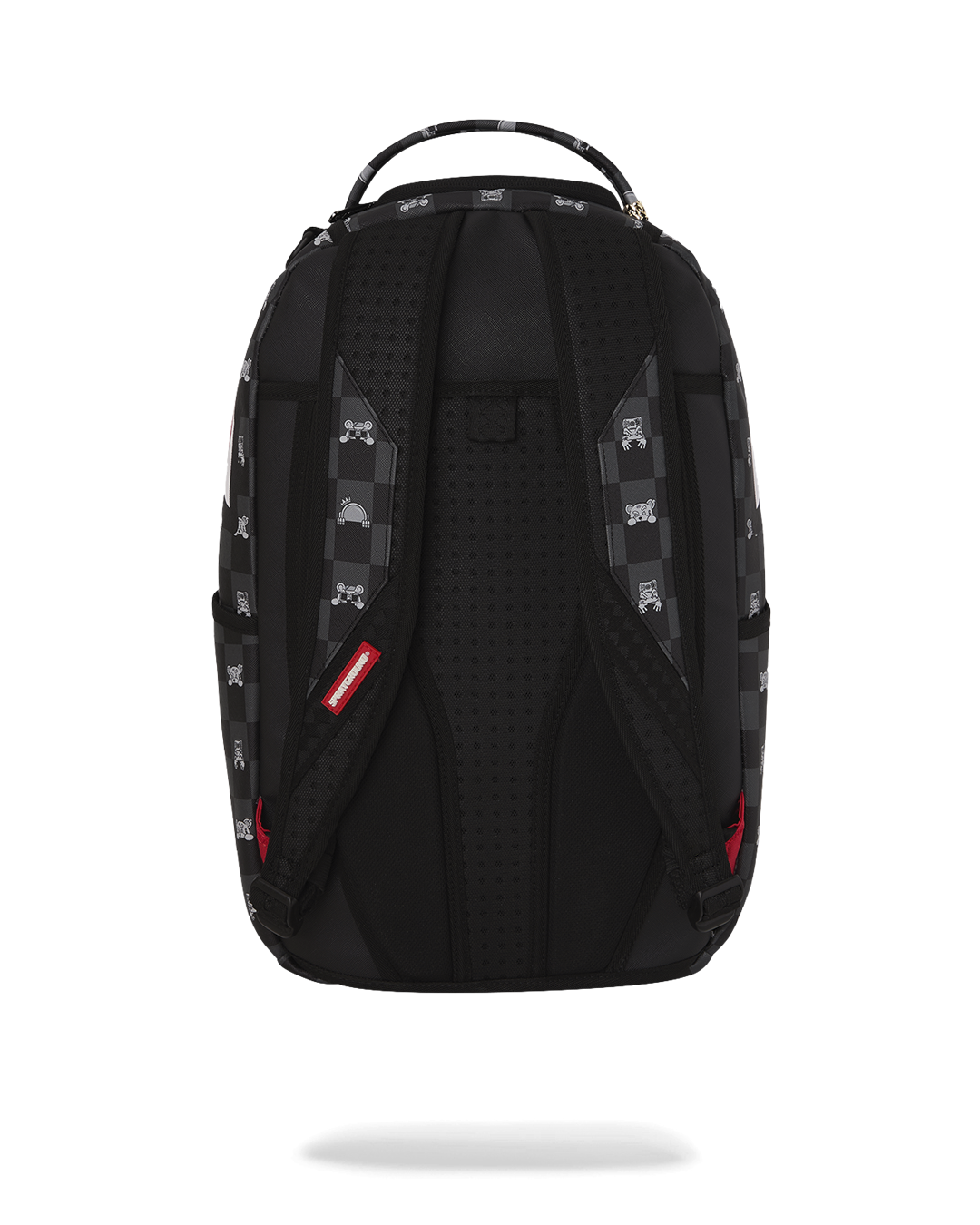 SPRAYGROUND® BACKPACK GRAY PEEKING CHARACTER CHECK BACKPACK