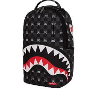 SPRAYGROUND® BACKPACK GRAY PEEKING CHARACTER CHECK BACKPACK