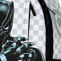 SPRAYGROUNDÂ® BACKPACK MARVEL BLACK PANTHER WAKANDA FOREVER ON WHITE CHECK BACKPACK