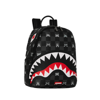 SPRAYGROUND® BACKPACK GRAY PEEKING CHARACTER CHECK SAVAGE BACKPACK