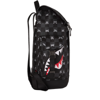 SPRAYGROUND® BACKPACK GRAY PEEKING CHARACTER CHECK MONTE CARLO BACKPACK