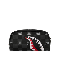 SPRAYGROUND® POUCH GRAY PEEKING CHARACTER CHECK POUCH