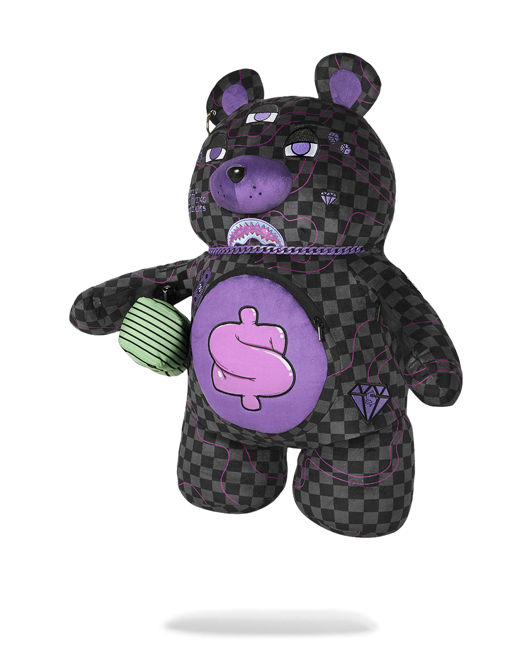 SPRAYGROUND® BACKPACK PURPLE SLIME TAKEOVER MONEYBEAR BACKPACK