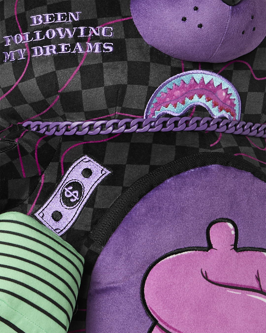 SPRAYGROUND® BACKPACK PURPLE SLIME TAKEOVER MONEYBEAR BACKPACK