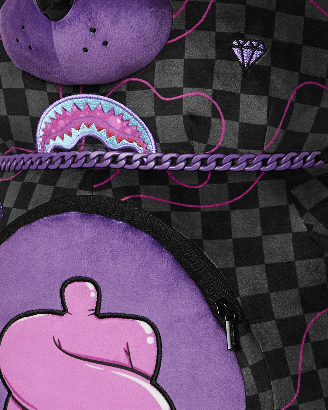 SPRAYGROUND® BACKPACK PURPLE SLIME TAKEOVER MONEYBEAR BACKPACK