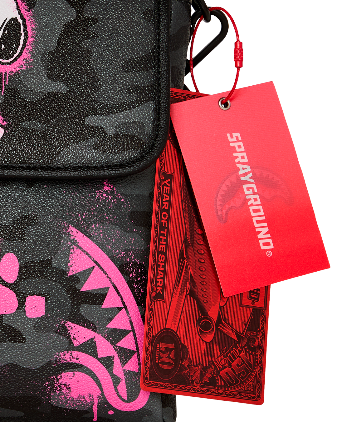 SPRAYGROUND® SLING SNOOPY PINK STENCIL MESSENGER SLING