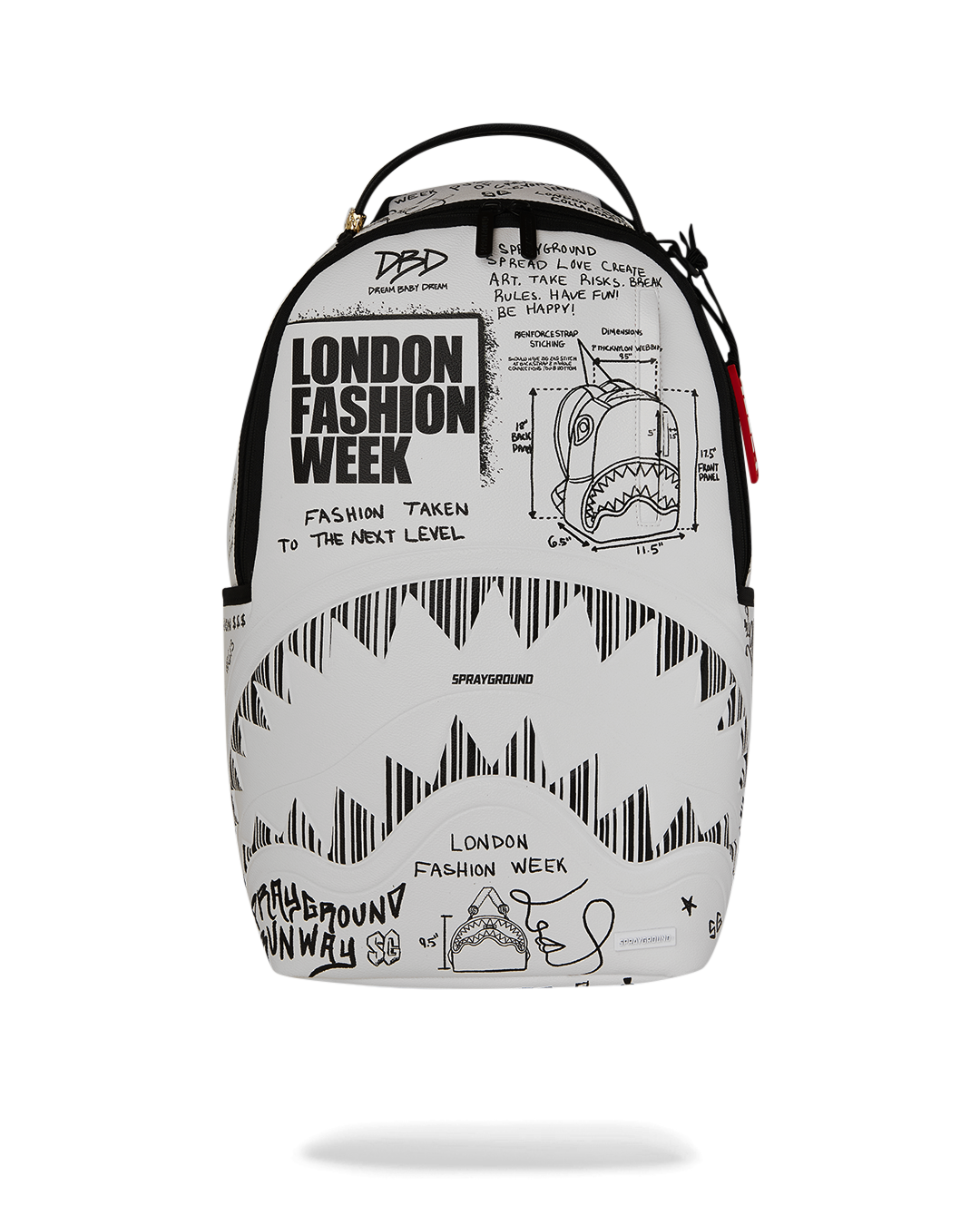 SPRAYGROUND® BACKPACK LFW SKETCHED BLACK AND WHITE BACKPACK