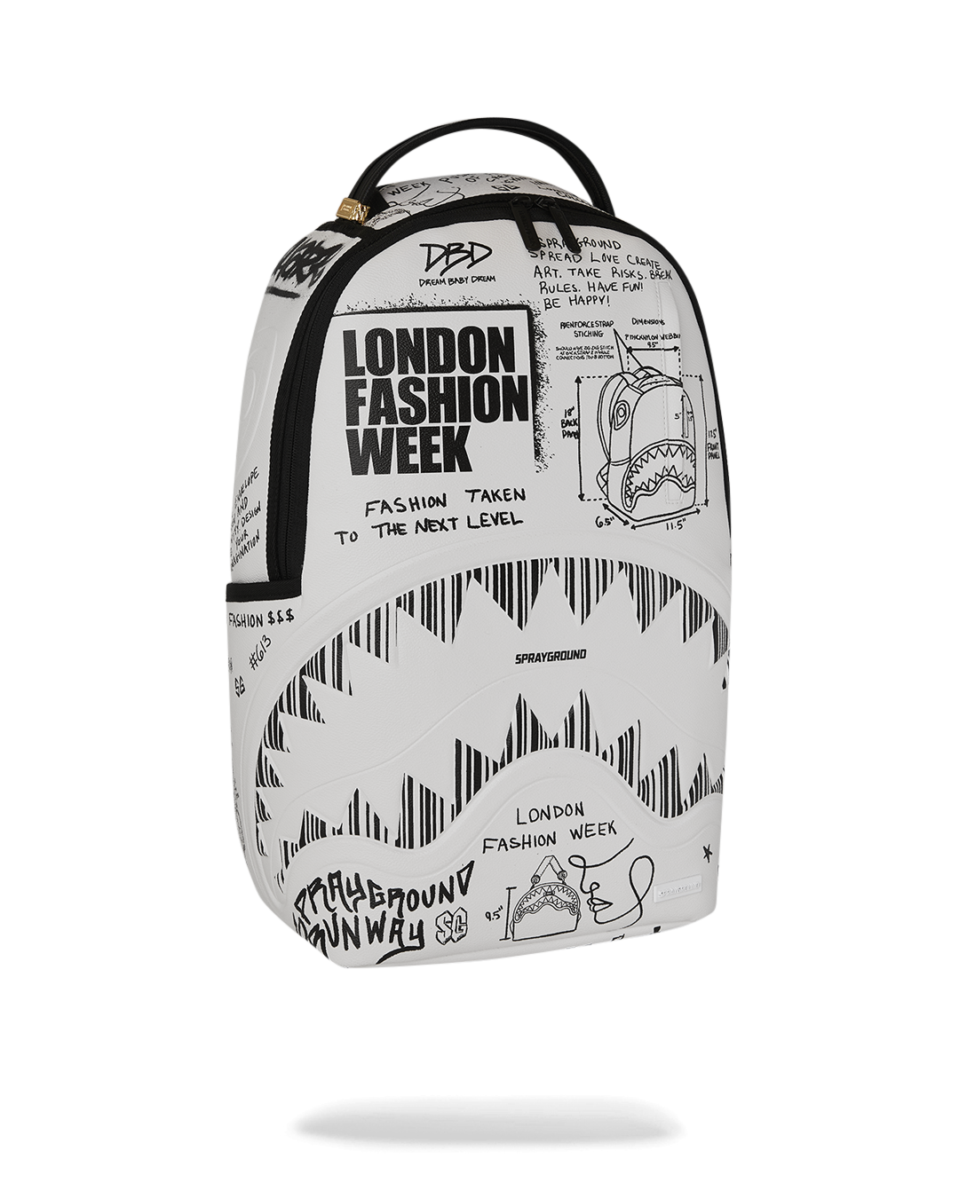 SPRAYGROUND® BACKPACK LFW SKETCHED BLACK AND WHITE BACKPACK