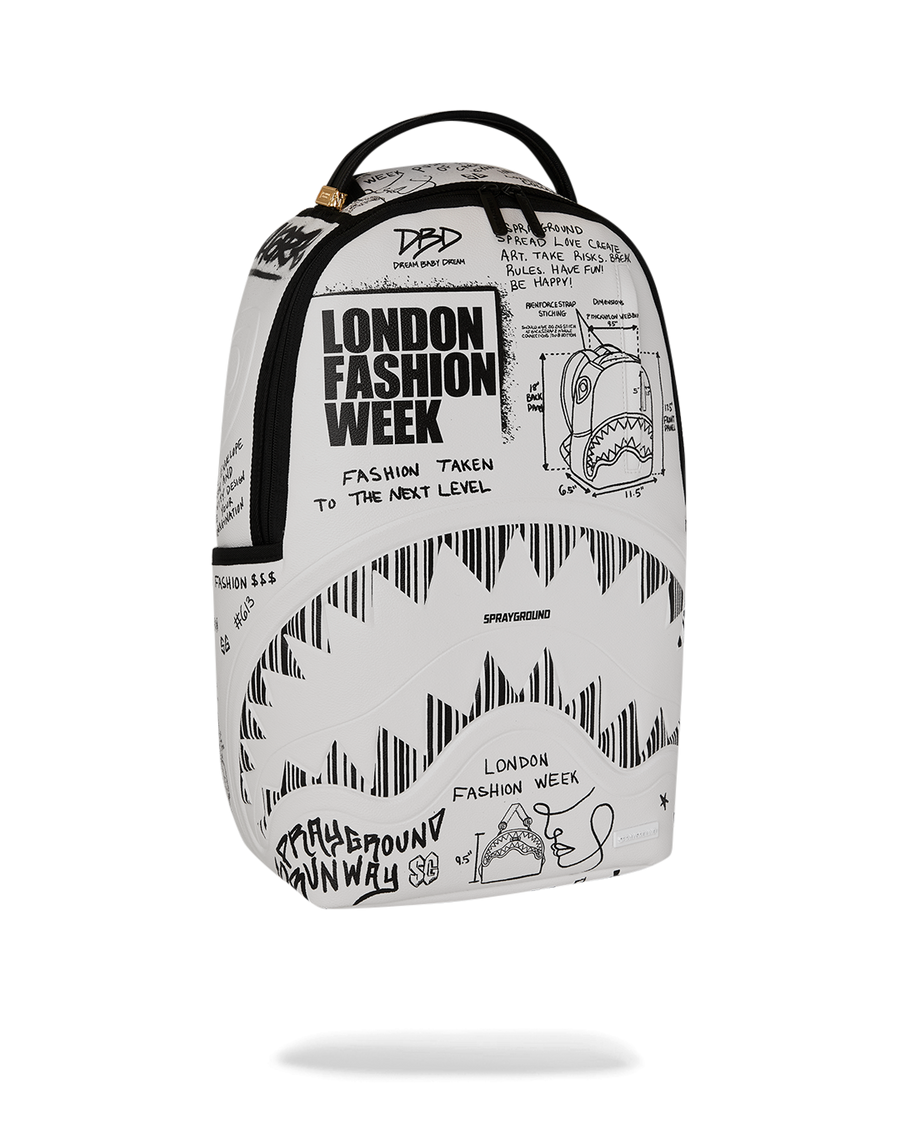 SPRAYGROUND® BACKPACK LFW SKETCHED BLACK AND WHITE BACKPACK