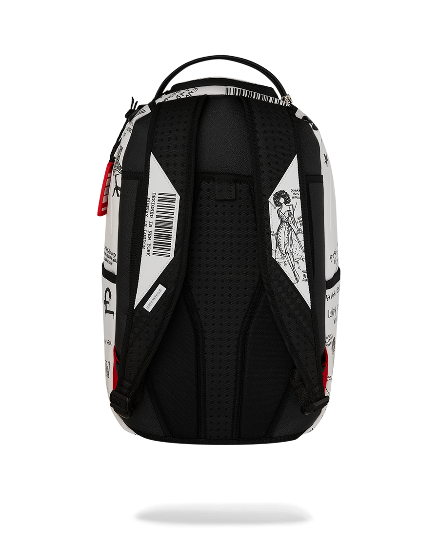 SPRAYGROUND® BACKPACK LFW SKETCHED BLACK AND WHITE BACKPACK