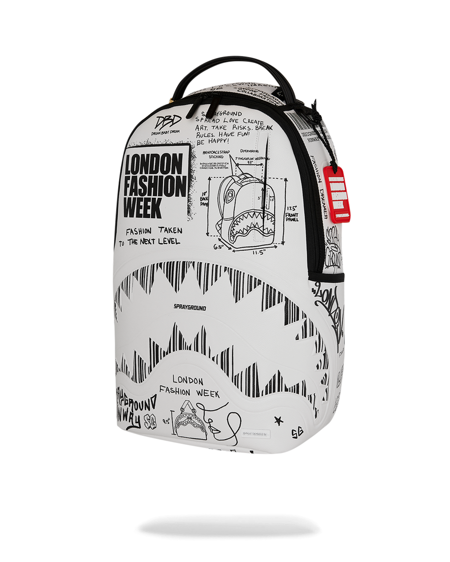 SPRAYGROUND® BACKPACK LFW SKETCHED BLACK AND WHITE BACKPACK
