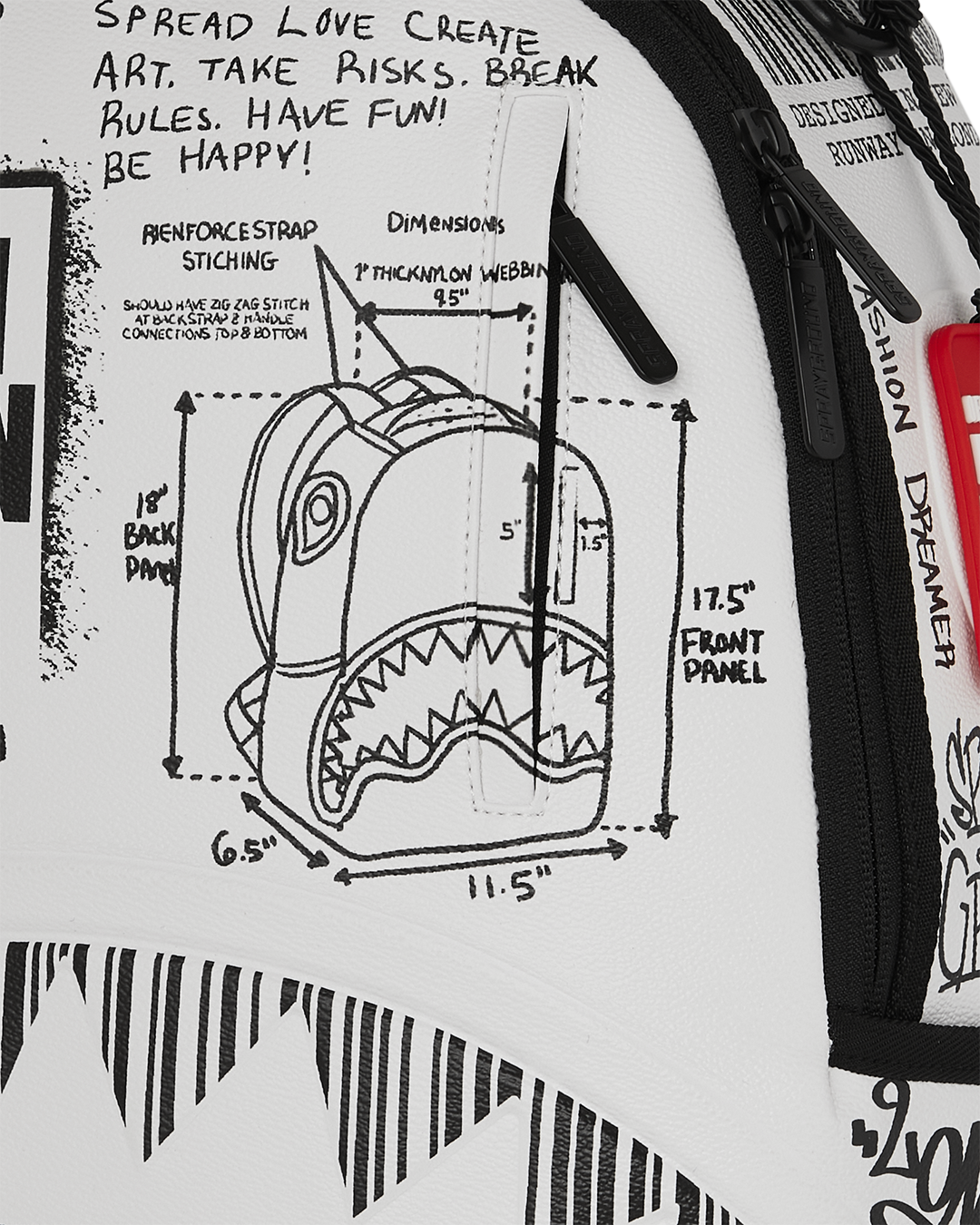 SPRAYGROUND® BACKPACK LFW SKETCHED BLACK AND WHITE BACKPACK