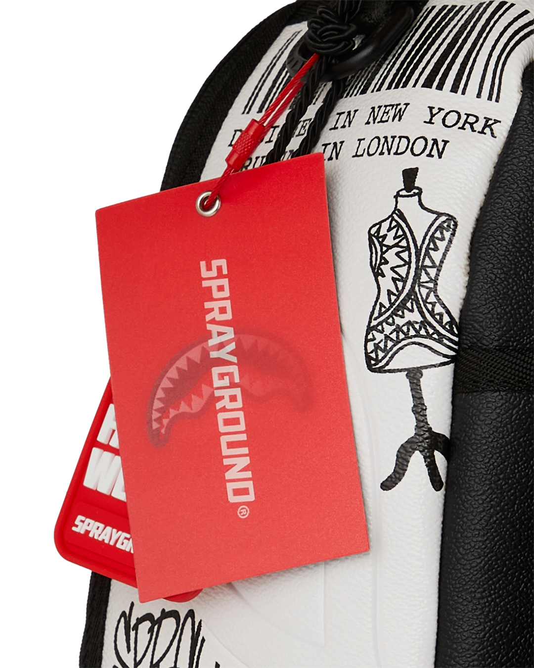 SPRAYGROUND® BACKPACK LFW SKETCHED BLACK AND WHITE BACKPACK
