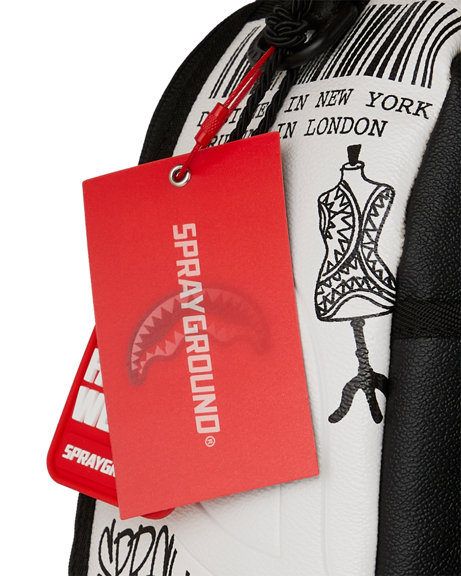 SPRAYGROUND® BACKPACK LFW SKETCHED BLACK AND WHITE BACKPACK