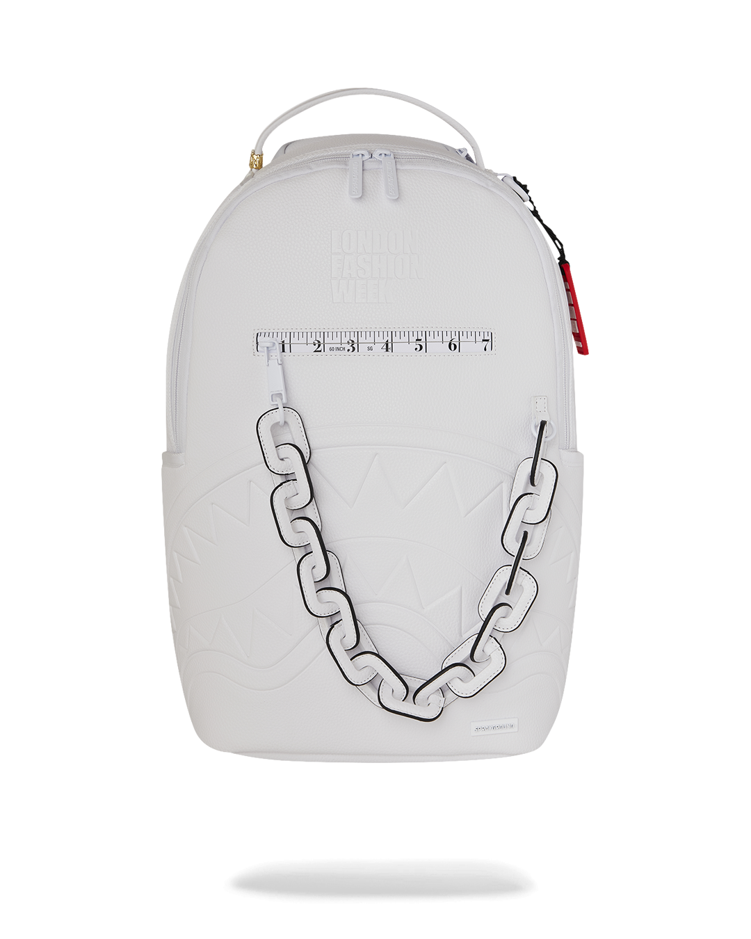 SPRAYGROUND® BACKPACK LFW WHITE LEATHER CHAIN BACKPACK